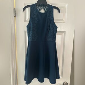 NWT Francesca's Collections Teal Lace Dress